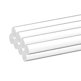 uxcell 8個 アクリル丸棒 9mm x 300mm クリア アクリル棒 PMMAバー押出し 円形 プラスチック ソリッド スティック DIYクラフト照明 園芸 装飾用