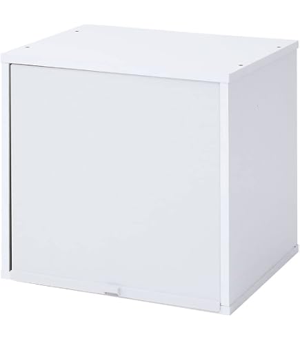 Amazon.co.jp: 鏡面 フラップ扉付き キューブボックスα 彩 棚なし