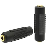 SSA Service エスエスエーサービス [3.5mmステレオミニプラグ(3極) 中継コネクタ ] メス - メス (2個入 ST35-ST35FF-2P)