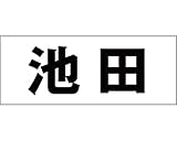 表札用名前シール 角ゴシック体　表札用カッティングシート切文字 ﾌﾞﾗｯｸ 文字高さ天地　約30ﾐﾘﾀｲﾌﾟ 池田