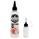 プルプラ 国産 電子タバコリキッド VAPE(ベイプ)リキッド 大容量 120ml 便利な目盛付きボトル ニードルボトル 10ml付き (完熟もも)