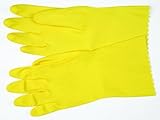 MCR Safety 5270B 7-1/2-Inch Flock Lined Latex Straight Cuff Seamless Rubber Gloves, Blue, Small, 1-P