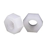 100個のM2-M3メートルネジの六角ナット機械のファスナーのためのナイロン六角ナットのキット、白い色(M3)
