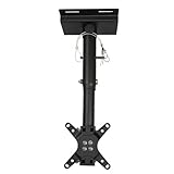 天吊りテレビ 金具 STARPLATINUM 強度 13-32インチ対応 液晶テレビ天吊り金具 TVセッターハング VS28 ショートパイプ ブラック 【液晶テレビ天吊り】