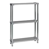 選べる幅サイズ31段階！軽量アルミ製 収納ラック3段 棚板奥行18cm 高さ120cm 幅バリエーション30cm～180cm (80cm)