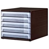 （まとめ） 山田化学 レターケース A4タテ 5段 ブラウン SH-L5-CB 1台 〔×3セット〕