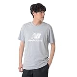[ニューバランス] Stacked Logo ショートスリーブTシャツ (MT41502) スタックドロゴ 綿100% コットン メンズ MT41502(AG) L