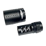 ChaosAirsoft 2way メタルフラッシュハイダー 14mm逆ネジ エアガン用 金属製 ショートサプ風 (マットブラック)