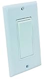 JR Products 15045 White 120V/15 Amp Decora Single Pole Light Switch with Plate [並行輸入品]