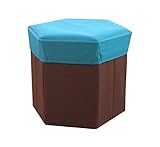 AZUMAYA ボックススツール ヘキサゴン ブルー色 BLC-379BL