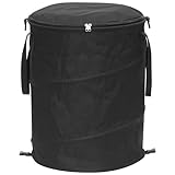 shinmond キャンプ ゴミ箱 アウトドア ゴミ箱 キャンプ 折り畳みゴミ箱 トラッシュボックス ポップアップゴミ箱 アウトドア ゴミ箱 折りたたみ ブラック アウトドアボックス ブッシュボックス 自立式 車載 蓋付き 屋外 折りたたみ アウトドア収納 ポップアップボックス 93L 600D 大容量 厚み ストーブケース イックフラップ付き (Medium, ブラック)