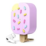 elago アイスクリームケース AirPods Pro 第2世代 ケース カバー - AirPods Pro 2 ケース 対応 カラビナー付き ワイヤレス充電対応 全面保護 (ブルーベリー) EAPP2-ICE-LV