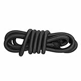 ILLIDAN パラコード ショックコード 幅6mm 長5M 弾力線 ゴム紐 アウトドア用ゴムロープ 荷物 バンジーコード 超強力 ゴム 耐久 軽量 丸ゴム 弾性 キャンプ 伸縮 多目的 (6mm/5M ブラック)