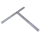 ステンレス 定規を加工して作った Ｔ字型 スコヤ (大)