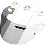 Wayocfei VAS-V MV シールド PHOTOCHROMIC(フォトクロミック)ヘルメット 適合：RX-7X アストラル-X アストロGX ラパイドネオ ベクター-X ASTRAL-X ASTRO-GX RAPAIDE-NEO VECTOR-X XD ヘルメット・バイザー 紫外線 吸収 バイクヘルメットアフターマーケット交換 (調光シールド(透明～ダークグレー))