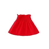 ［シューズラック］女の子　ハイウエストスカート　ガールズ　1-4歳　ベビー服　プリンセス　春秋着　子供服　レッド　スプリング　プレゼント　キッズ衣装　無地　カジュアルウエア　子供の日　遊園地に