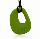 Organic Pendant - Silicone Necklace (Teething/Nursing) (Peapod Green) by Jellystone Designs [並行輸入品]