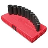 Sunex sun3680 12ピース3 / 8インチドライブ12ポイントSAE Deep Impact Socket Set by Sunex
