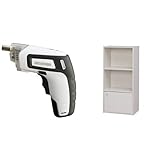 『電動ドライバー 充電式 RD110-W ホワイト』と『カラーBOX 3段 幅41.5×奥行29×高さ88cm オフホワイト 1ドア CX-31D』のセット