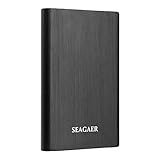 SEAGAER 500GB ポータブル外付けハードドライブ USB3.0 ウルトラスリム 2.5インチHDD PC/Mac/ノートパソコン/Chromebook/Xbox One/Xbox 360/PS4用 (ブラック)