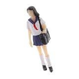 P Prettyia 1:64 フィギュア ジオラマ 制服 日本人 少年 全8タイプ, 少女B