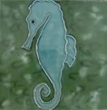 Seahorse Sea Horse装飾セラミック壁アートタイル8 x 8