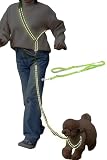 [LaLUCA GOODS] 犬 ショルダーリード 反射ライン 小型犬 中型犬 大型犬 アドバンスモア 02モデル ハンズフリー ライトグリーン リードパーツ Mサイズ