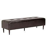 ベンチソファ 背もたれ無し ベンチチェアー 長椅子 イス ダイニング 3人掛け 合皮レザー Baggy RG 2×6 ダークブラウン