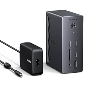 UGREEN Revodok Pro 314 USB-C ドッキングステーション 14-in-1 3画面対応 HDMI 4K/60Hz DP 8K 100W PD 10Gbps RJ45 SD/TF