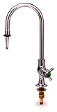 T & S真鍮bl-5850 – 01 LABグースネック蛇口withシングル温度、リジッド、鋸歯状ヒントと高速自己終了ハンドル