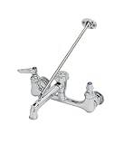 T&S Brass B-0665-CR-POL Service Sink with Cerama Cartridges with Check Valves and Lever Handles, Pol