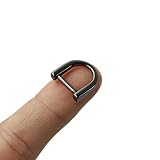 [FUSSED] キーホルダー Dリング D型カン リング ハンドメイド アクセサリー パーツ 金具 手芸 材料 小物 ネジ式 1cm 2個 (ブラック×2)