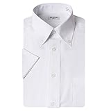 [アトリエサンロクゴ] 半袖ワイシャツ 白ワイシャツ 形態安定 ホワイト カッターシャツ 通勤 通学 制服 冠婚葬祭 sa01 メンズ 白-ボタンダウン 5L(首回り49cm)