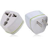 全世界対応マルチ変換プラグA型(海外電化製品を日本で利用) A,BF, C, B3, O,B, コンセント変換アダプター 電源形状変換プラグ 世界の家電を日本で使える, 世界のコンセントを日本仕様に変換(1個 NO-001)