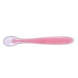 toymytoyベビーソフトシリコンスプーンBPAフリーsoft-tip最初ステージ幼児スプーンwithロングハンドル(ピンク)