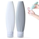 【ヨシツヤマ】 2025年製 詰め替えボトル シャンプーボトル 旅行 便利グッズ フリップトップ トラベルボトル 150ml 選べる３色 選べる本数 (ホワイト×グレー)