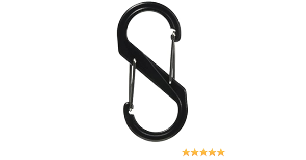 Amazon 光 S型 カラビナ 大 Krsa88 2 黒 工具差し