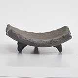 信楽焼 手造り窯変ちぎり 苔玉皿 信楽焼 幅 12 cm × 高 3 cm