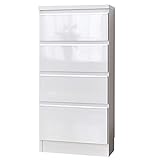 日本製 完成品 鏡面仕上げ カウンター下収納 DX 奥行25 高さ90（鏡面仕上げ） (42幅 引き出しタイプ)