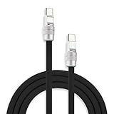 Chubbycable Chubby 2.0 USB C 240W 高速充電ケーブル シリコン ソフト 丈夫 USB C ケーブル 極厚 充電ケーブル iPhone 17-15 Series iPad対応 ブラック Type-C to Type-C 3.3FT