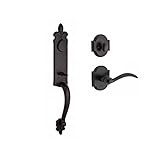 Baldwin FDCOTXARCLRAR481 Reserve Full Dummy Handleset Cottonwood x Arch with Rustic Arch Rose, Dark 