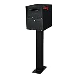 郵便ポスト 郵便受け レドンドビーチ 専用スタンド(セット品) イメージ：ブラック ポール式ポスト