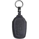 アルファード ヴェルファイア 40系 ノア 新型 ヴォクシー 90系 シエンタ トヨタ適合 スマートキーケース キーカバー お洒落 キズ防止 アルファード キーホルダー (ソフトレザー, ブラック)