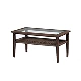 机 テーブル リビング 寝室 籐 ガラス  Natural rattanシリーズ テーブル T718MK