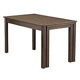 関家具(Sekikagu) ダイニングテーブル ブラウン 幅120-200×奥行75×高さ72.5cm 伸長式 メラミン化粧板 キャスター付き 232631