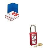 kitmlk411redunv56601 – Valueキット – マスターロック軽量Zenex安全ロックアウトPadlock ( mlk411red )とユニバーサルtwo-pocketポートフォリ