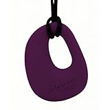 Jellystone Chewable Organic Pendant Nursing Necklace in Eggplant by Jellystone Designs