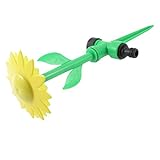 uxcell　スプリンクラーヘッド　水噴霧ノズル　ひまわり形　25mmおねじ　グリーン　イエロー