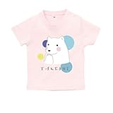 BabyChips しろくま(名入れ半袖ベビーTシャツ) 150 ライトピンク