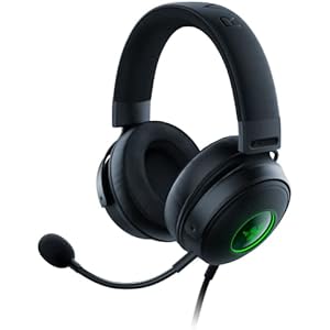Razer Kraken V3 ゲーミングヘッドセット USB THX 7.1 サラウンドサウンド TriForce チタン 50mm ドライバー 単一指向性マイク ハイブリッド素材とレザーレット製メモリーフォームクッション Chroma RGB対応 PlayStation 5 / PC/Mac 【日本正規代理店保証品】 RZ04-0377020…